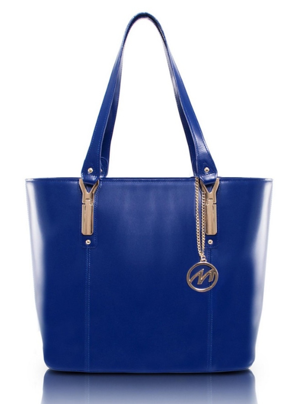 McKlein Leather Royal Blue Tablet/Laptop Tote